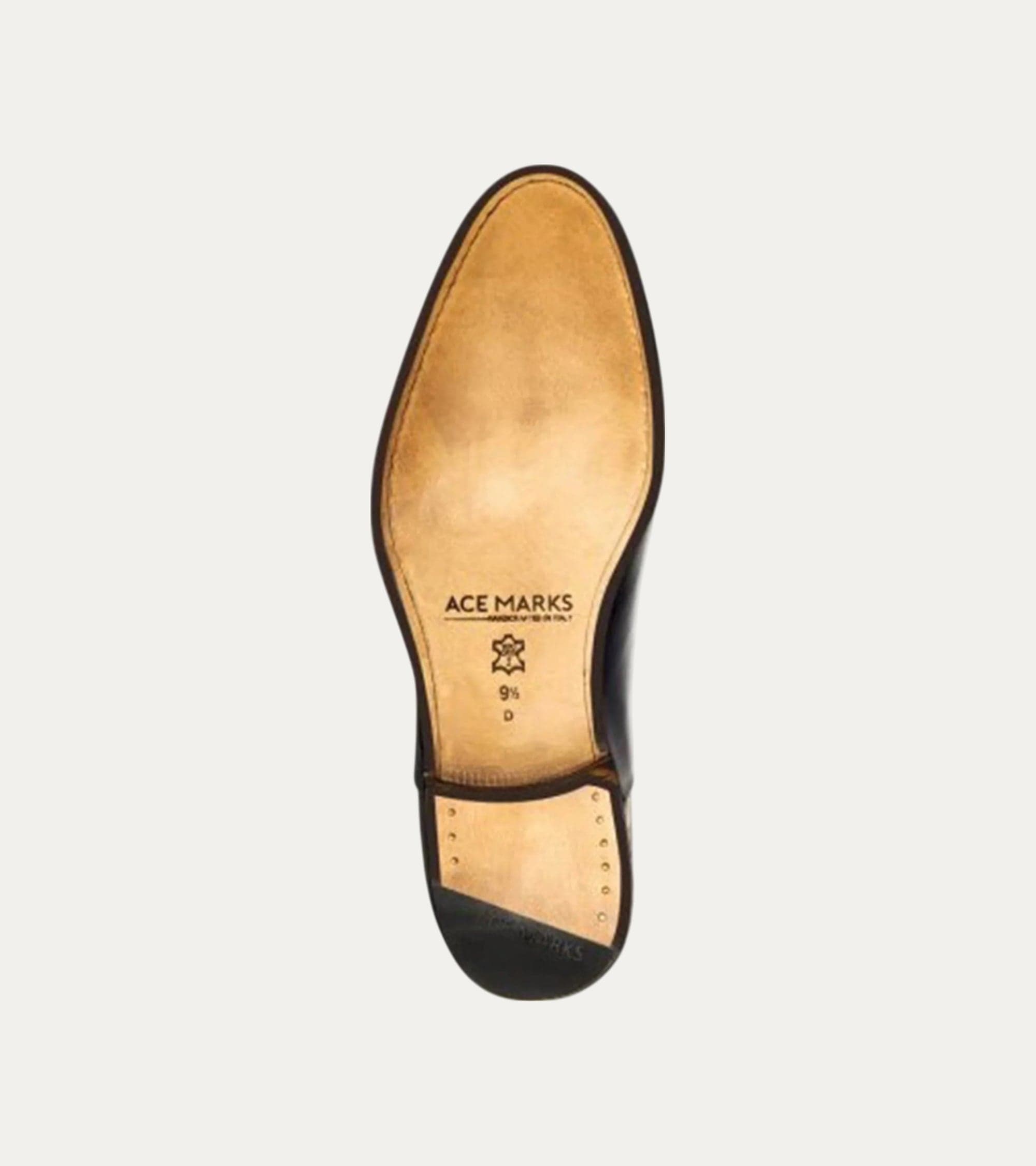 Ace Marks Carlo Wholecut Oxford scarpe oxford nere pelle