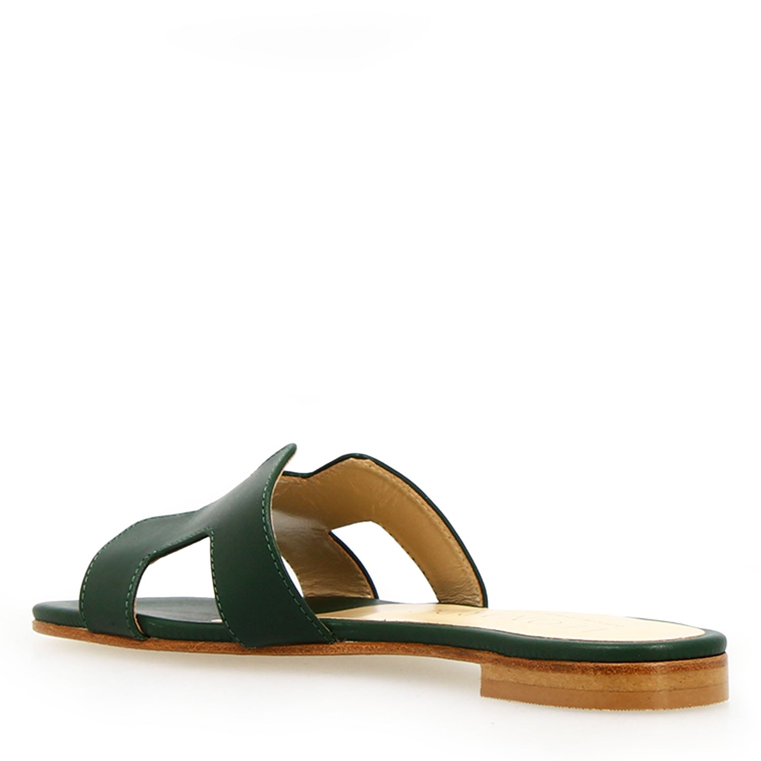 Leonardo Shoes Harmony Verde sandali donna verde nappa