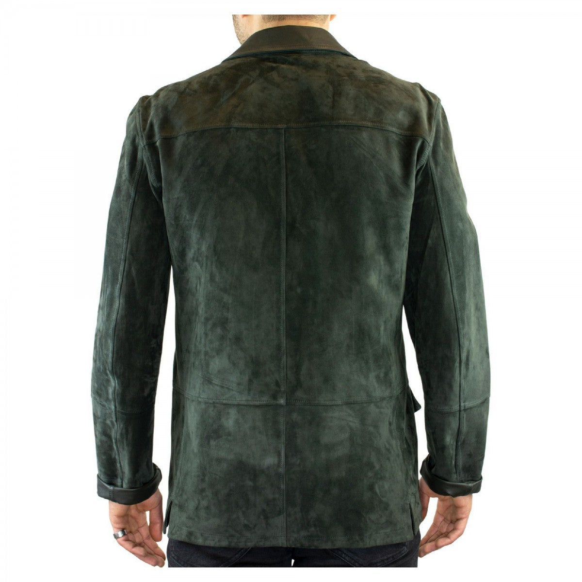 Leonardo Shoes BF-20 giacca uomo pelle verde reversibile