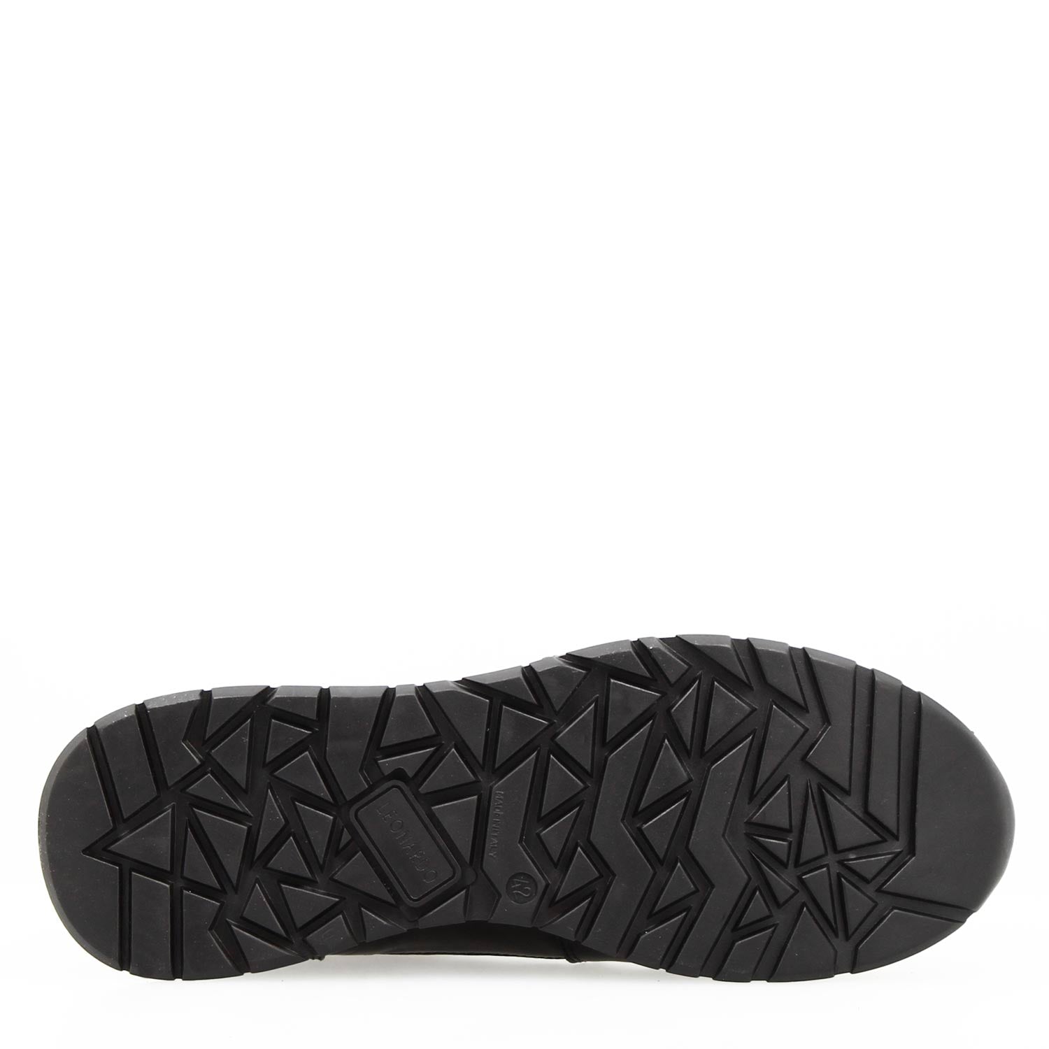 Leonardo Shoes Ateneo Nero sneakers uomo pelle nera