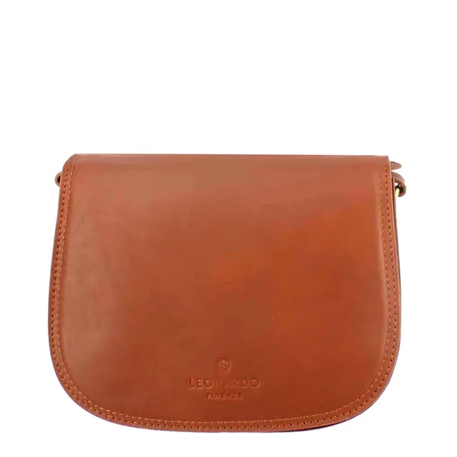 Leonardo Essential borsa tracolla pelle marrone