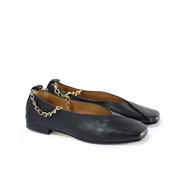 Ton Goût Bay ballerina donna 36 nero pelle lattice