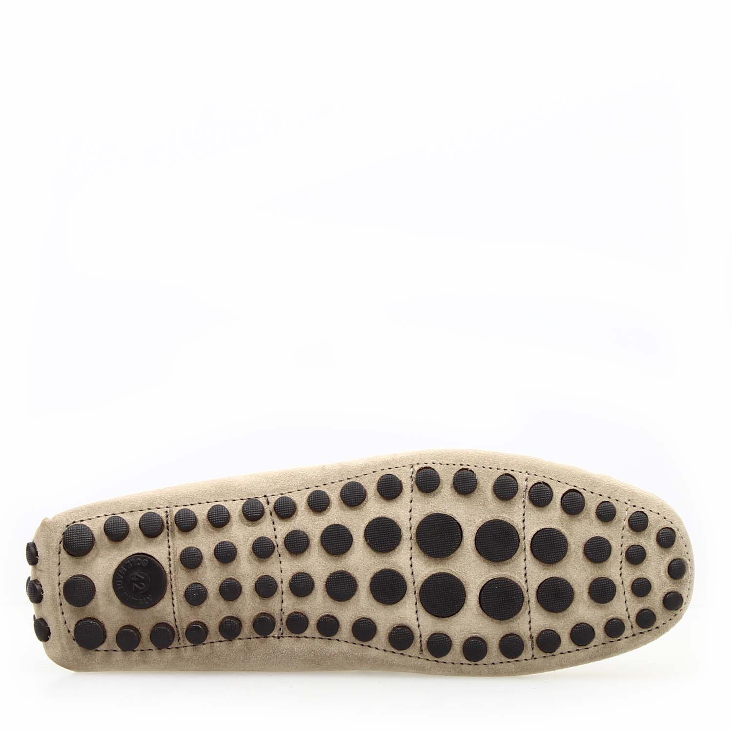Leonardo Shoes Garda mocassini uomo camoscio beige