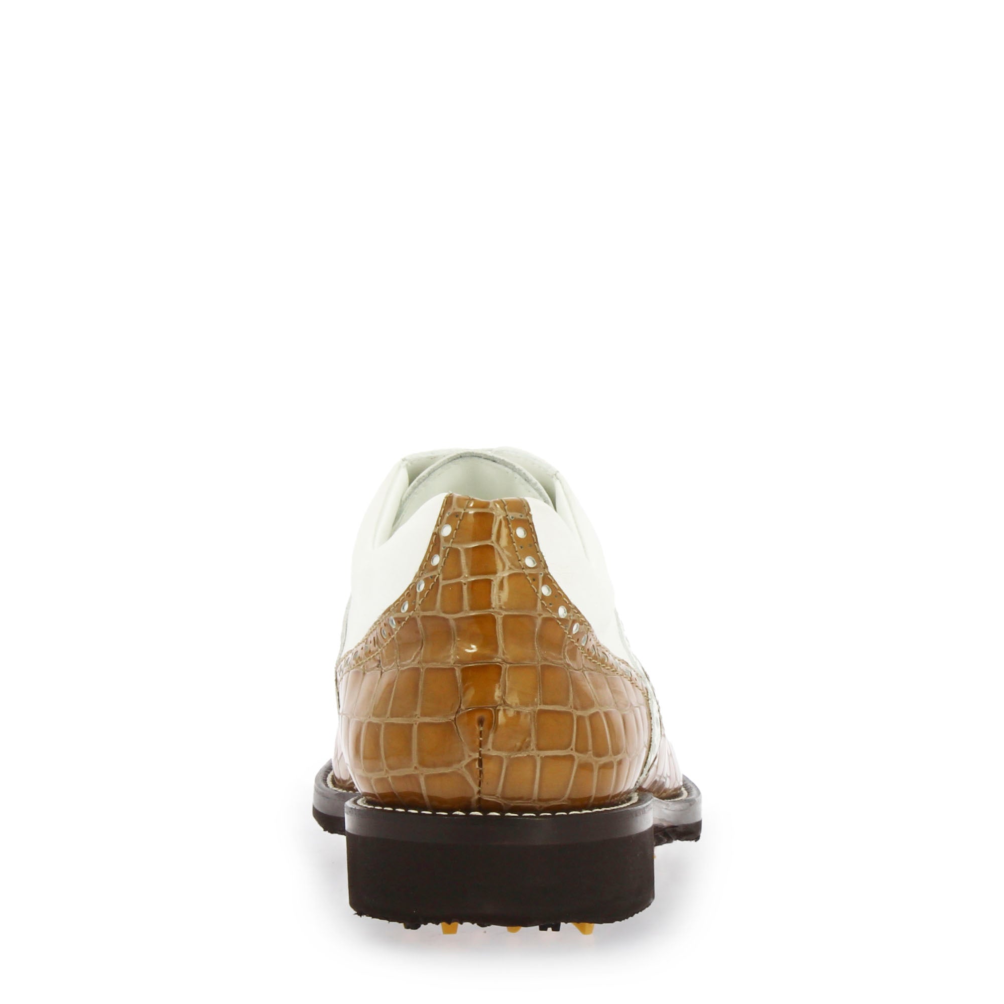 Leonardo Golf scarpe da golf pelle bianco marrone