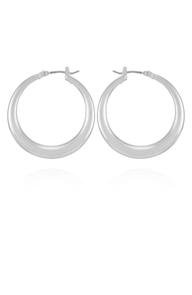 Vince Camuto orecchini a cerchio classici silver leggeri