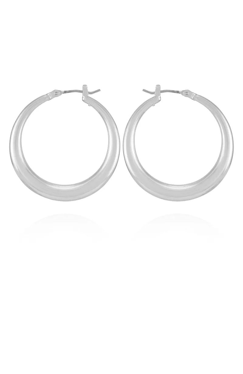 Vince Camuto orecchini a cerchio classici silver leggeri