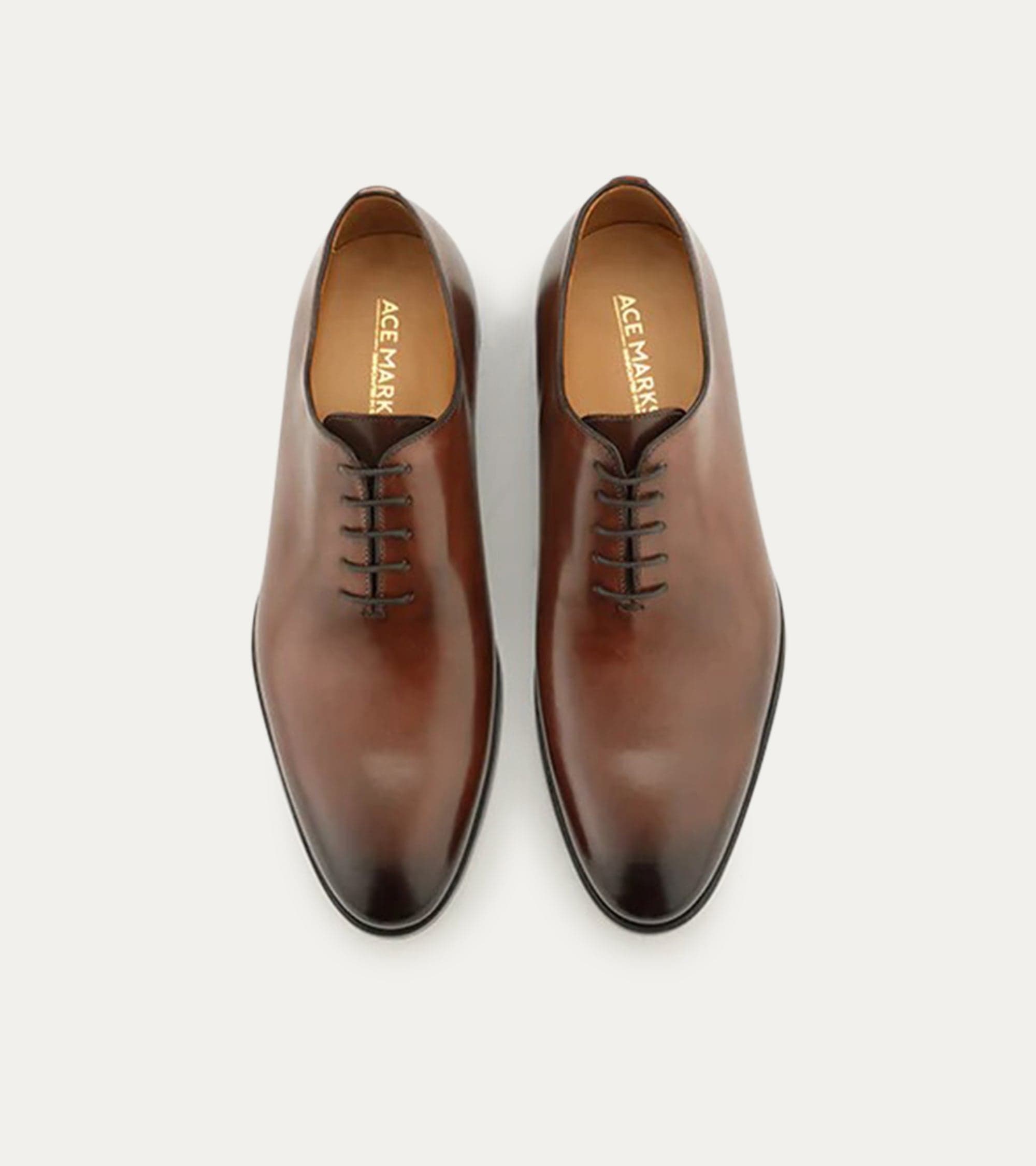 Ace Marks Carlo Wholecut Oxford scarpe oxford marrone pelle