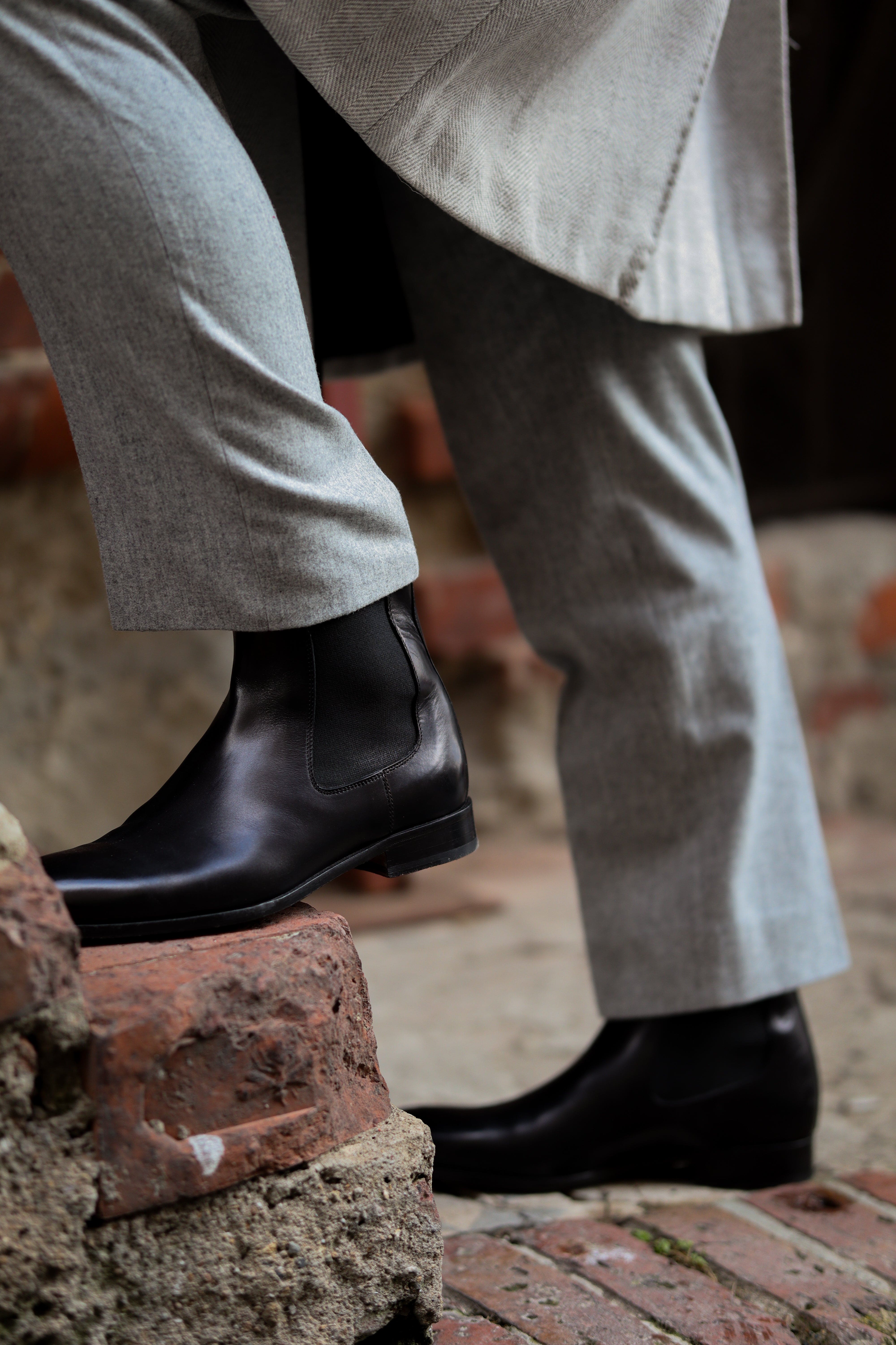 Ace Marks Troy chelsea uomo pelle nero antique vitello