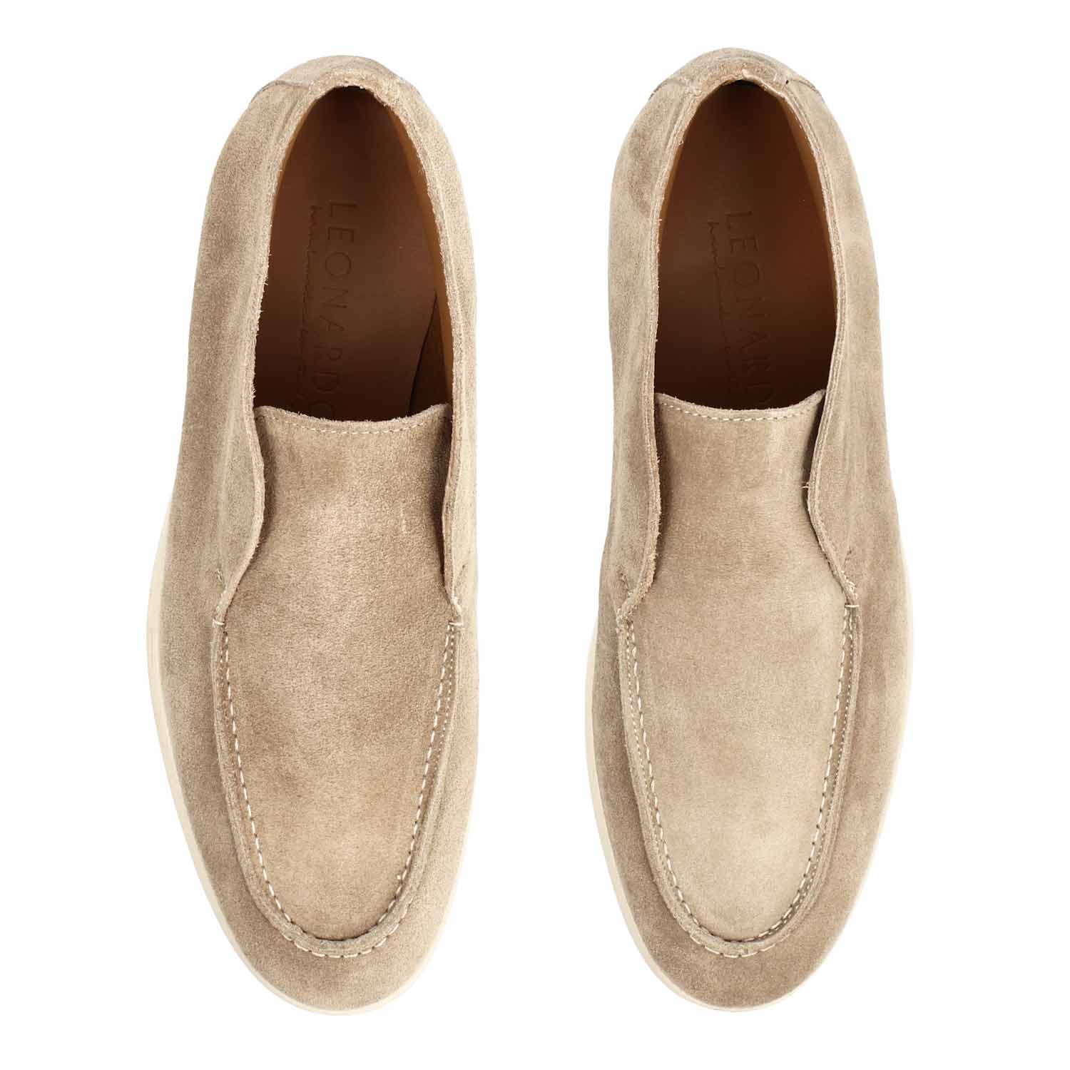 Leonardo Shoes Mocassini Uomo Elite20 mocassino camoscio beige