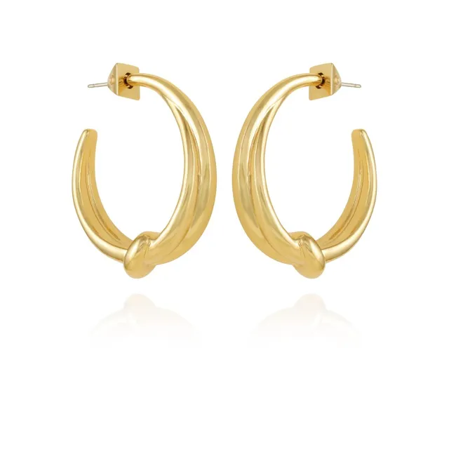 Vince Camuto orecchini cerchio donna nodo oro aperti