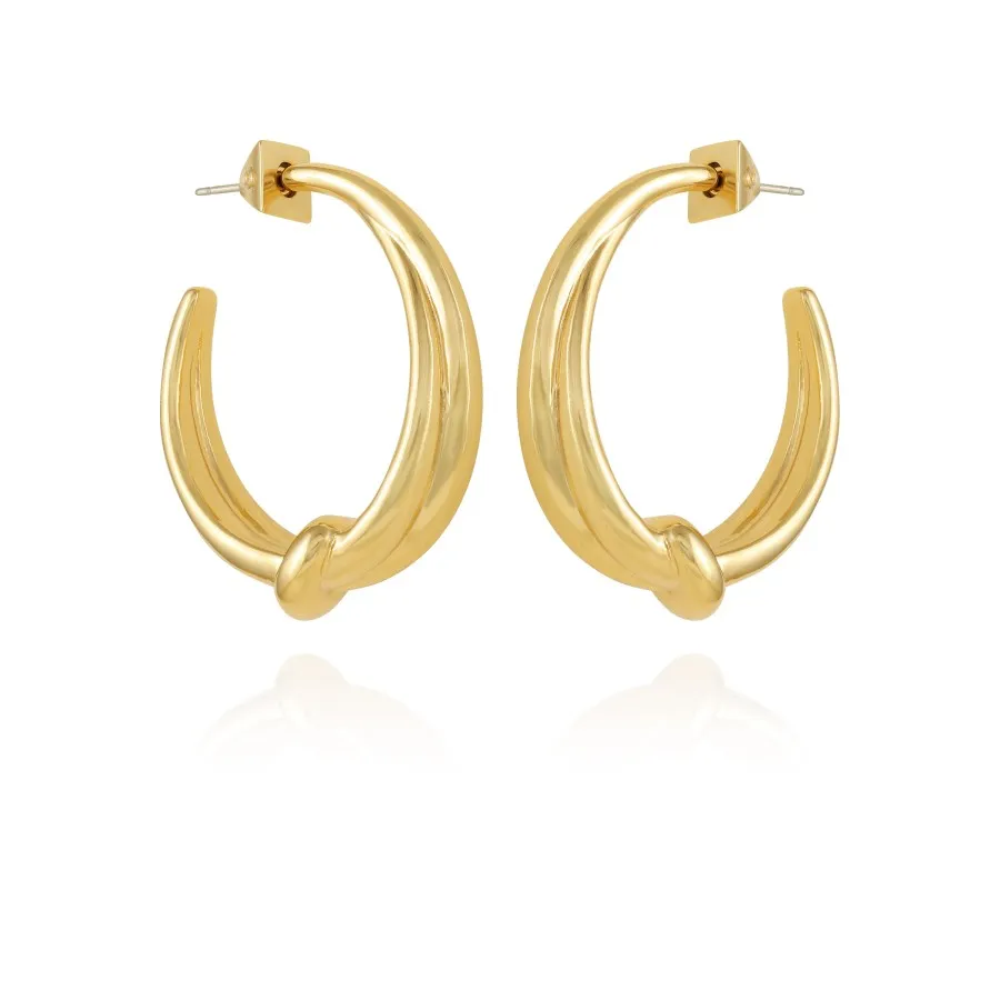 Vince Camuto orecchini cerchio donna nodo oro aperti