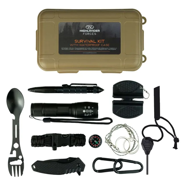 MAK Kit sopravvivenza con valigetta waterproof fuoco e taglio