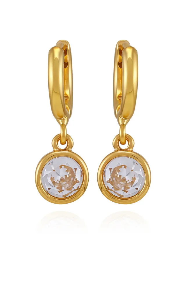 Vince Camuto Huggie Hoop orecchini oro goccia zircone