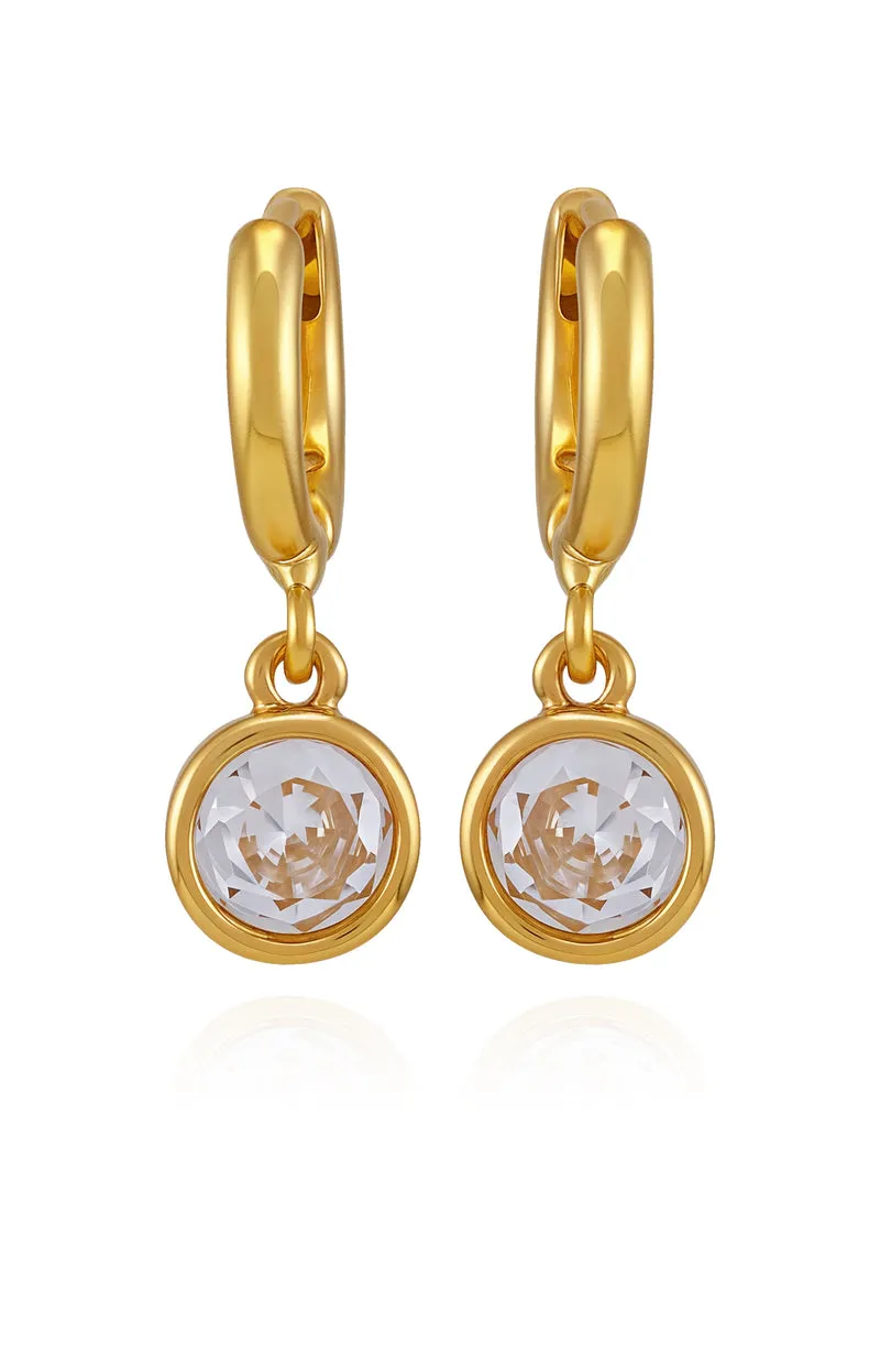 Vince Camuto Huggie Hoop orecchini oro goccia zircone
