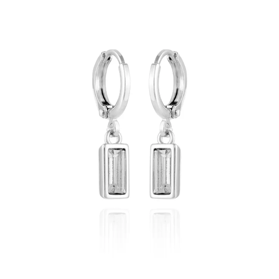 Vince Camuto Huggie Rettangolari Orecchini Pendenti Pietra Vetro