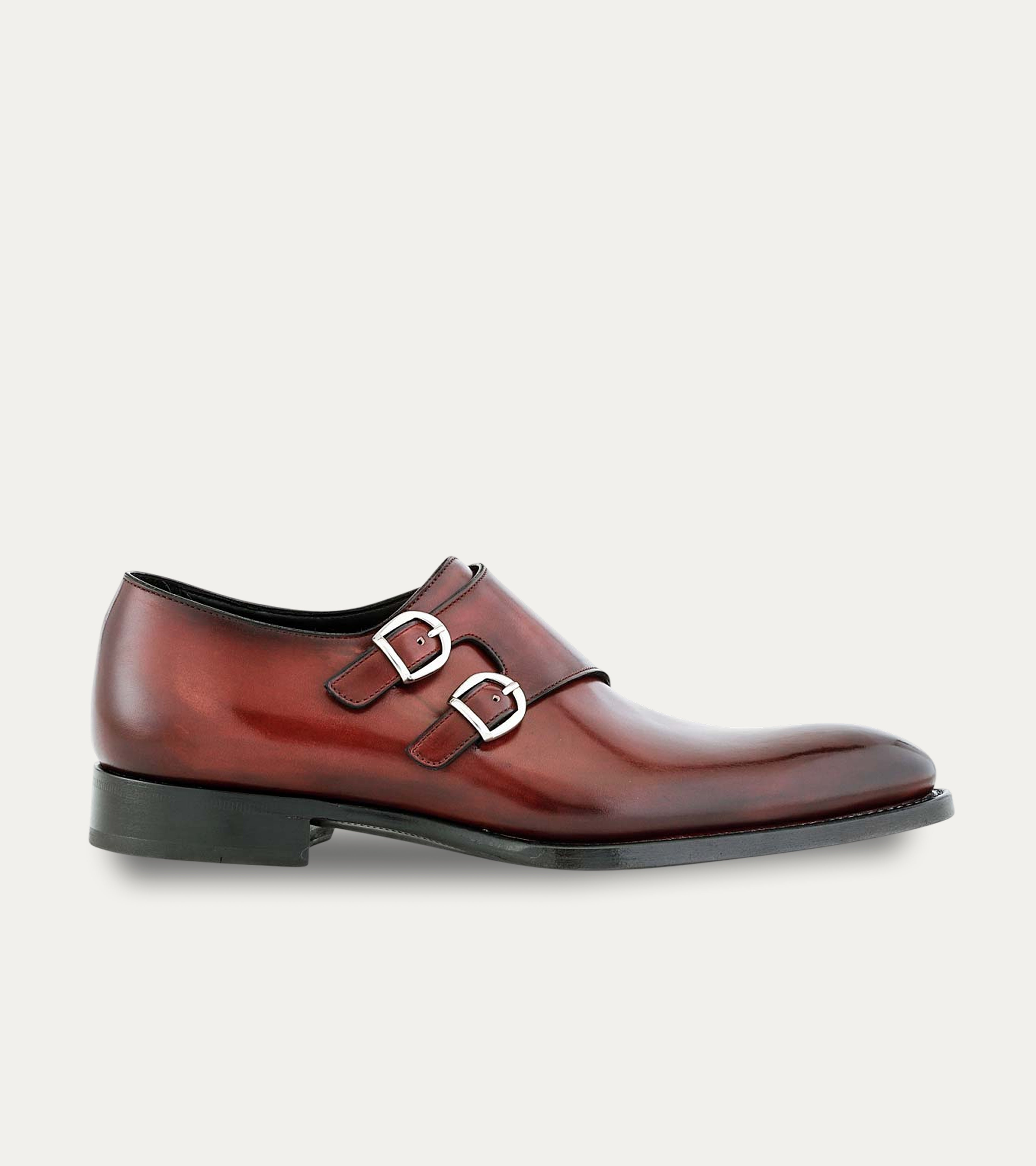 Ace Marks Alfie Double Monkstrap Diablo scarpe uomo pelle