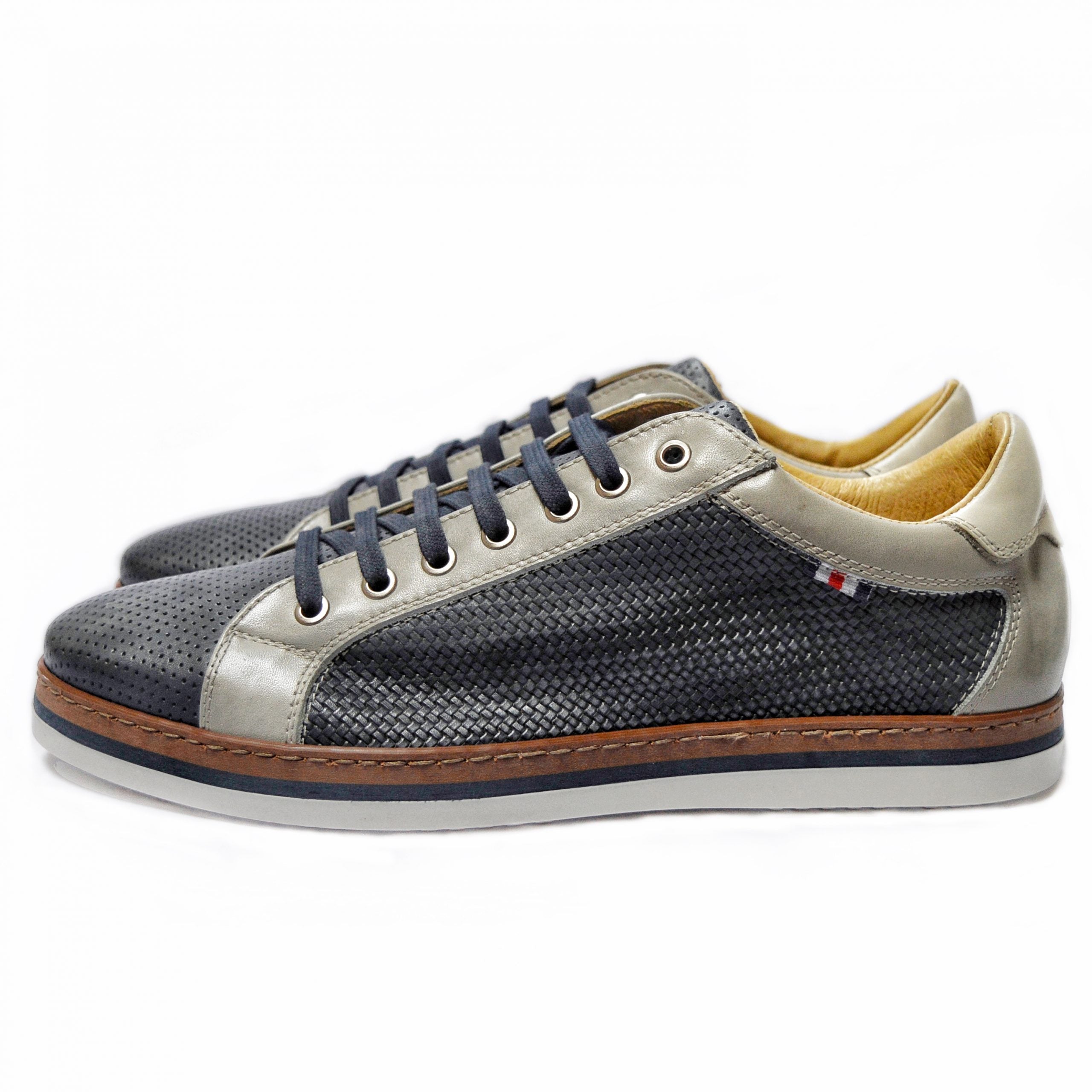 Ton Goût Urban Sneakers uomo pelle vitello blu