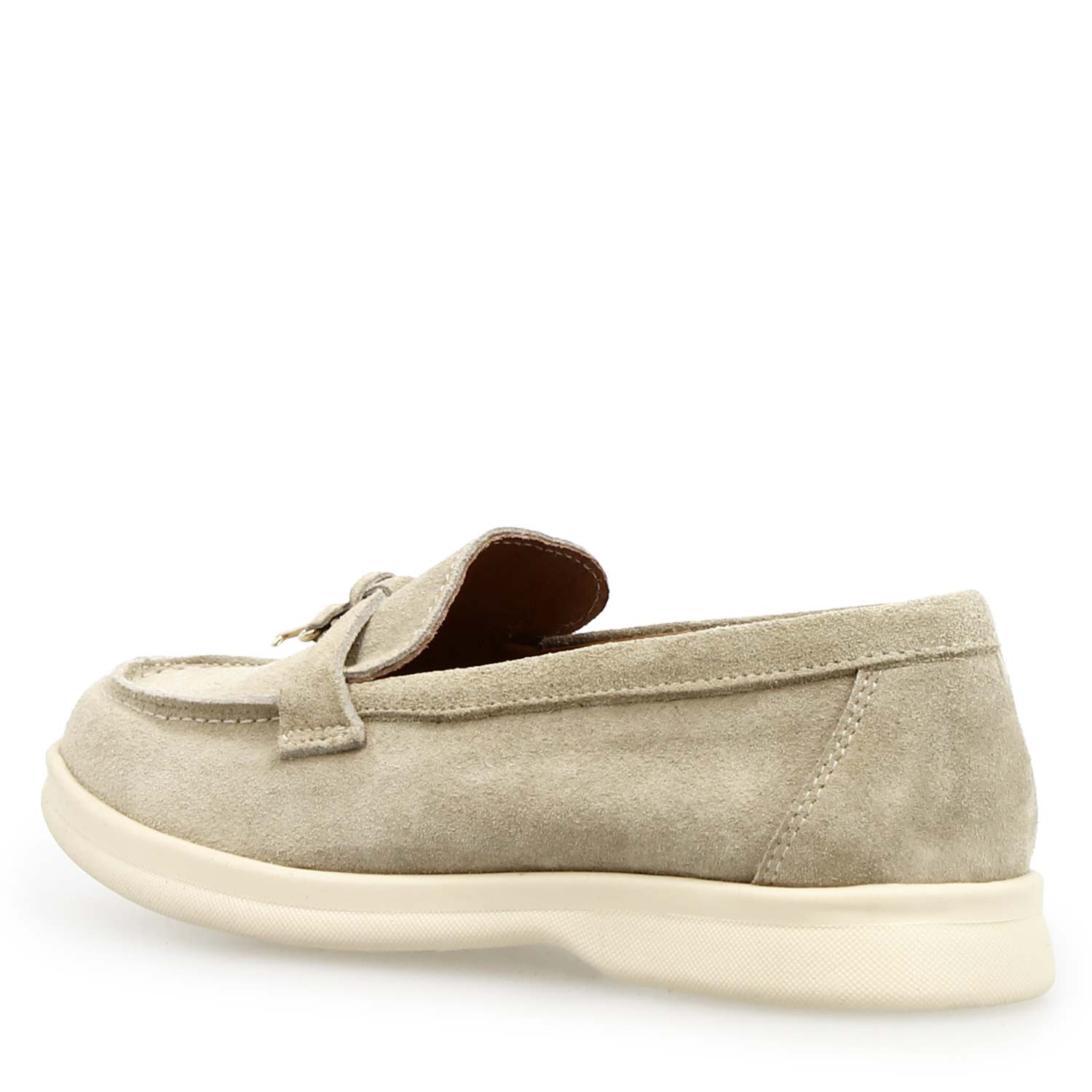 Leonardo Shoes Vellaria Mocassini Donna camoscio beige