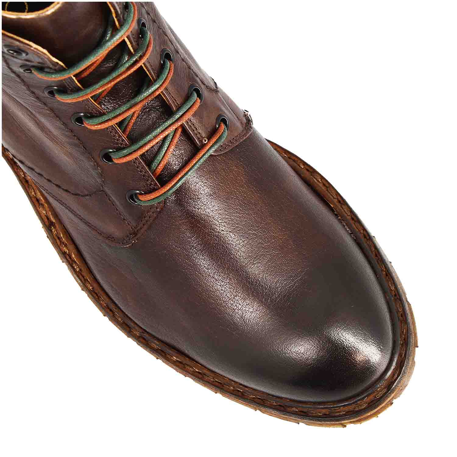 Leonardo Shoes Seneca polacchino uomo pelle marrone scuro