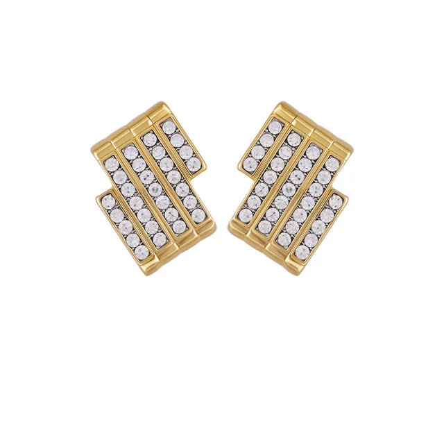 Vince Camuto Bar Crystal Orecchini Oro Cristalli