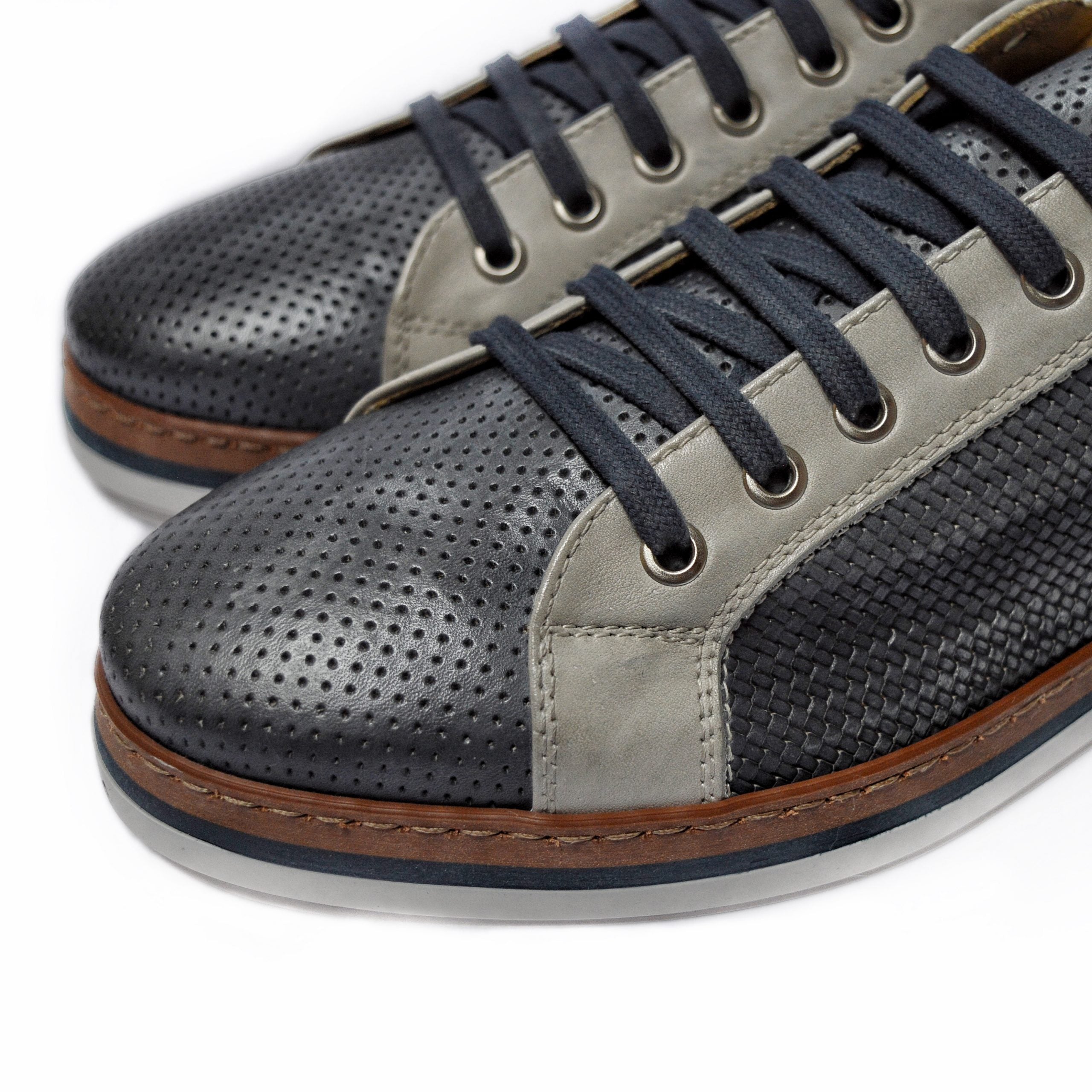 Ton Goût Urban Sneakers uomo pelle vitello blu
