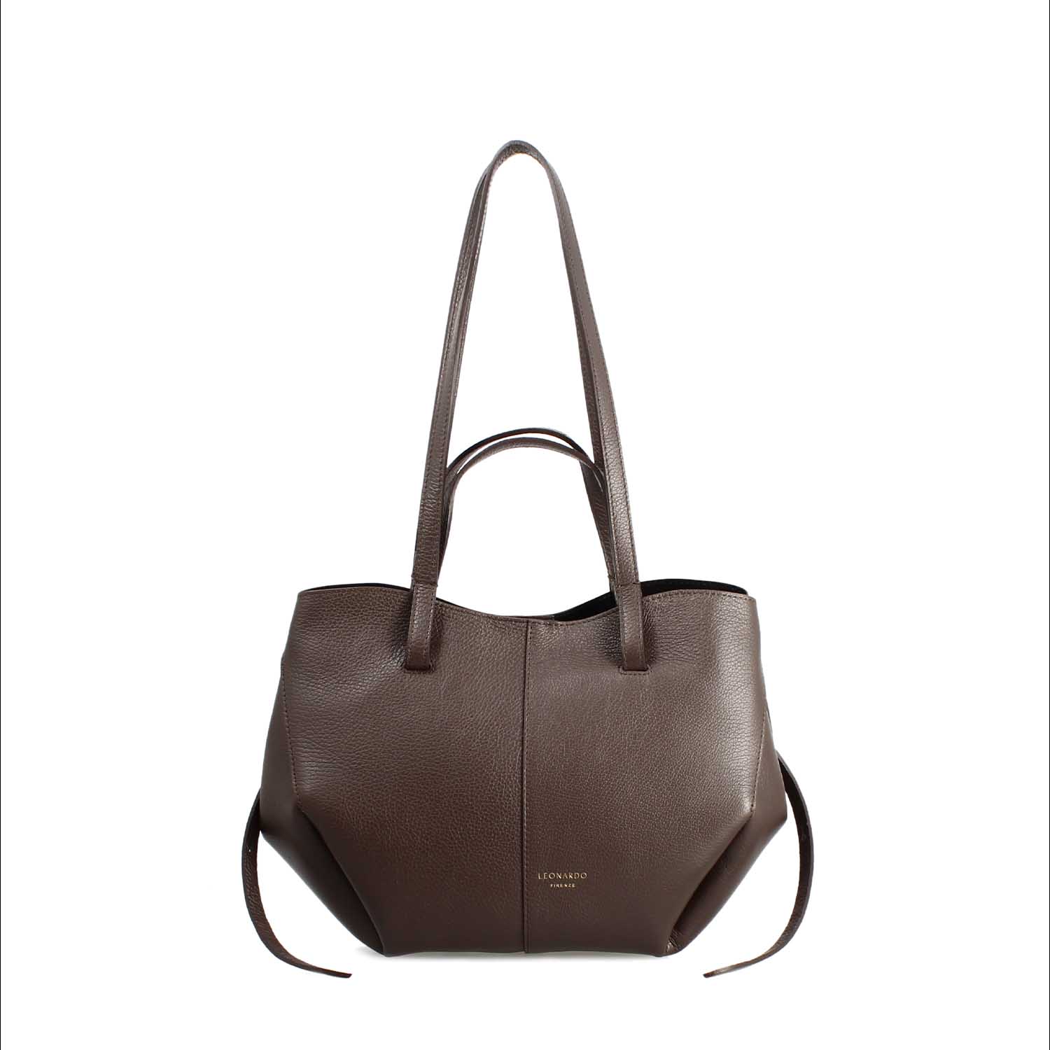 Leonardo Shoes Majestic M shopper donna pelle marrone