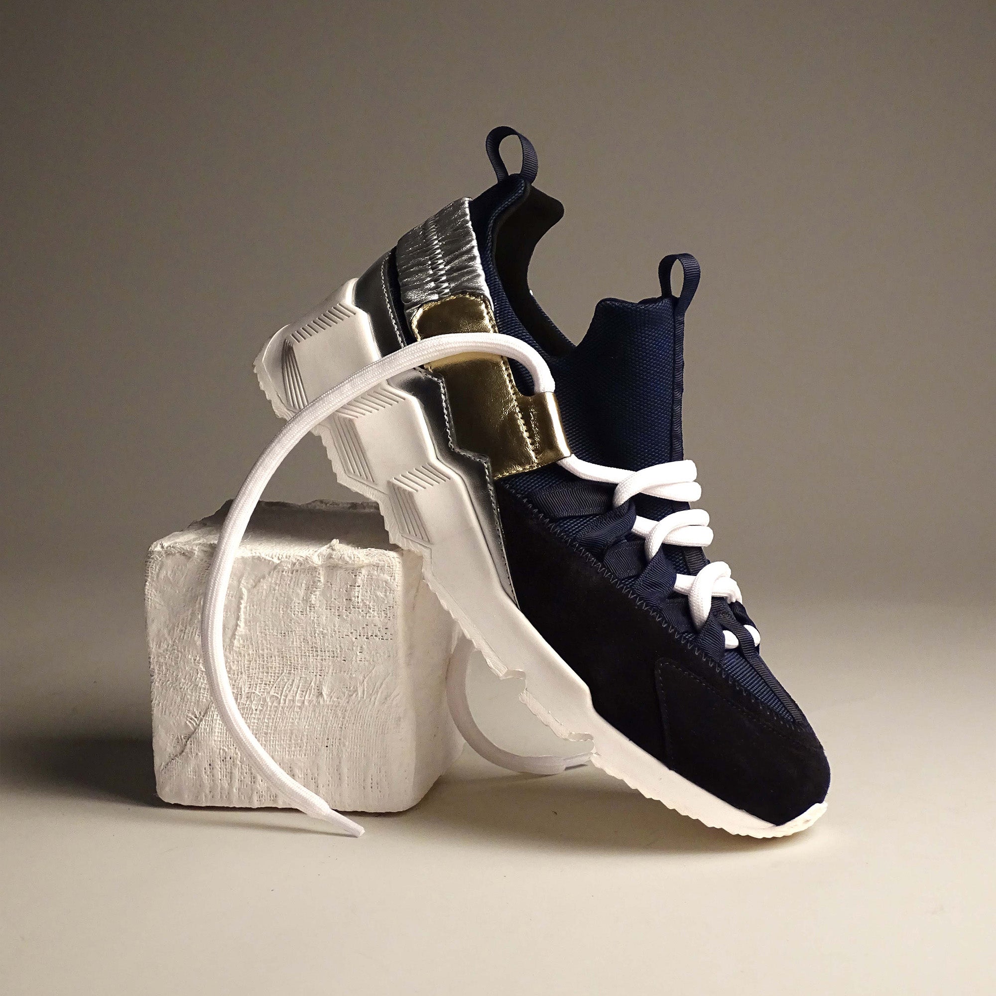 Pierre Hardy Trek Comet sneakers donna blu navy suola sport