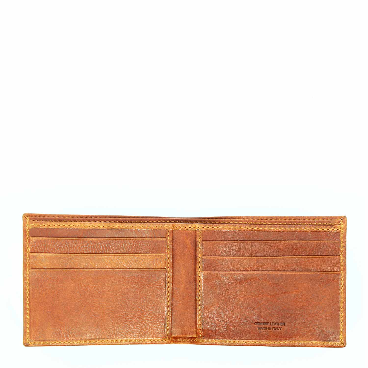 Leonardo Shoes P5 Marrone portafoglio uomo pelle 8,5 cm