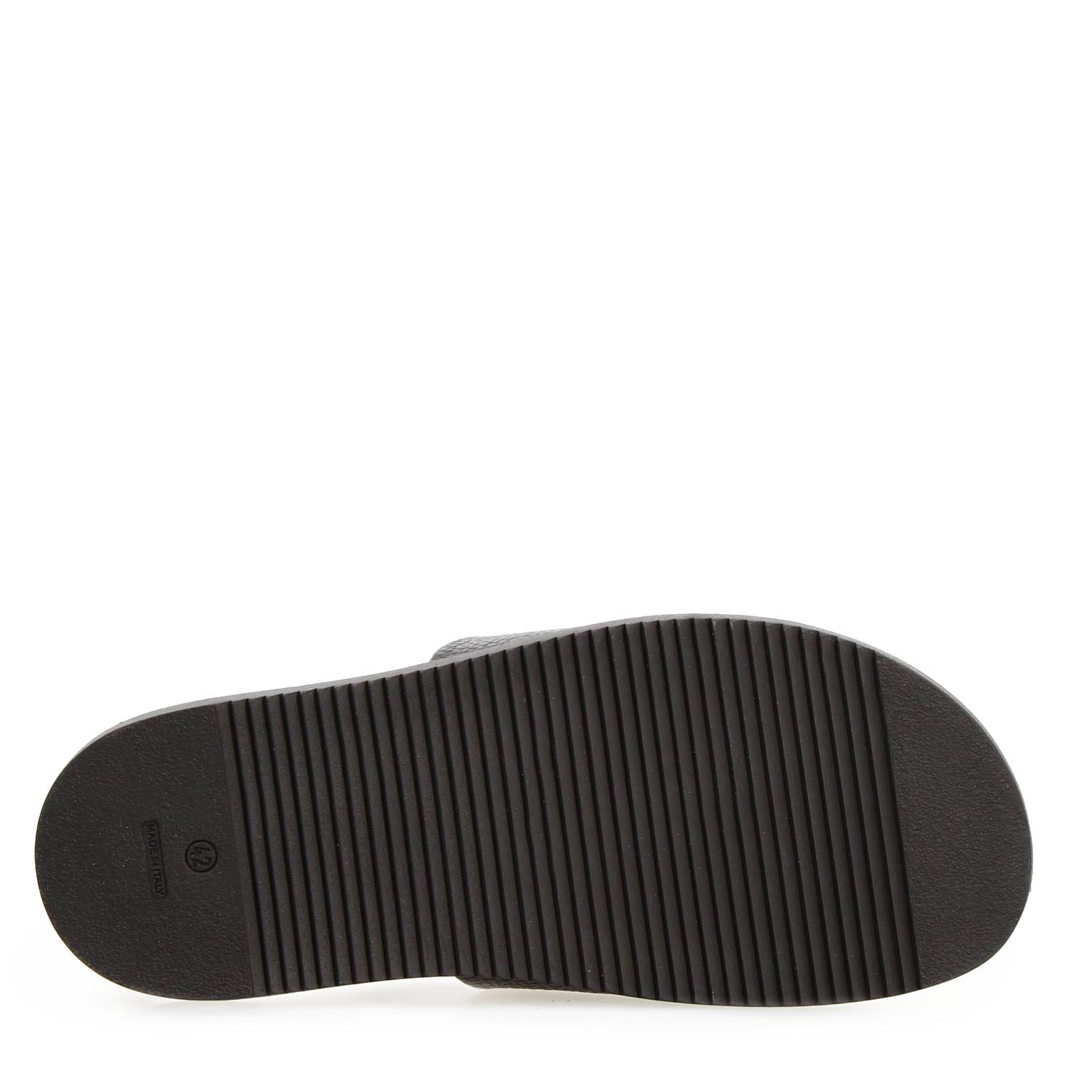 Leonardo Shoes Romolo sandalo uomo pelle nera suola gomma