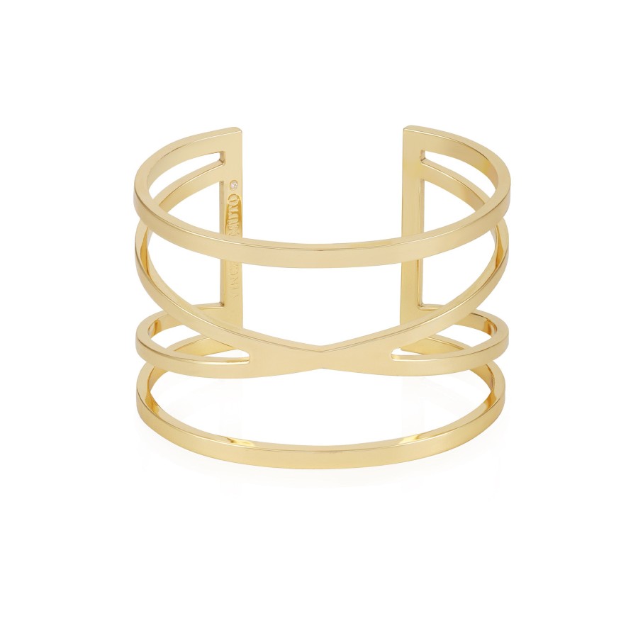 Vince Camuto Bracciale Polsino Intrecciato Oro