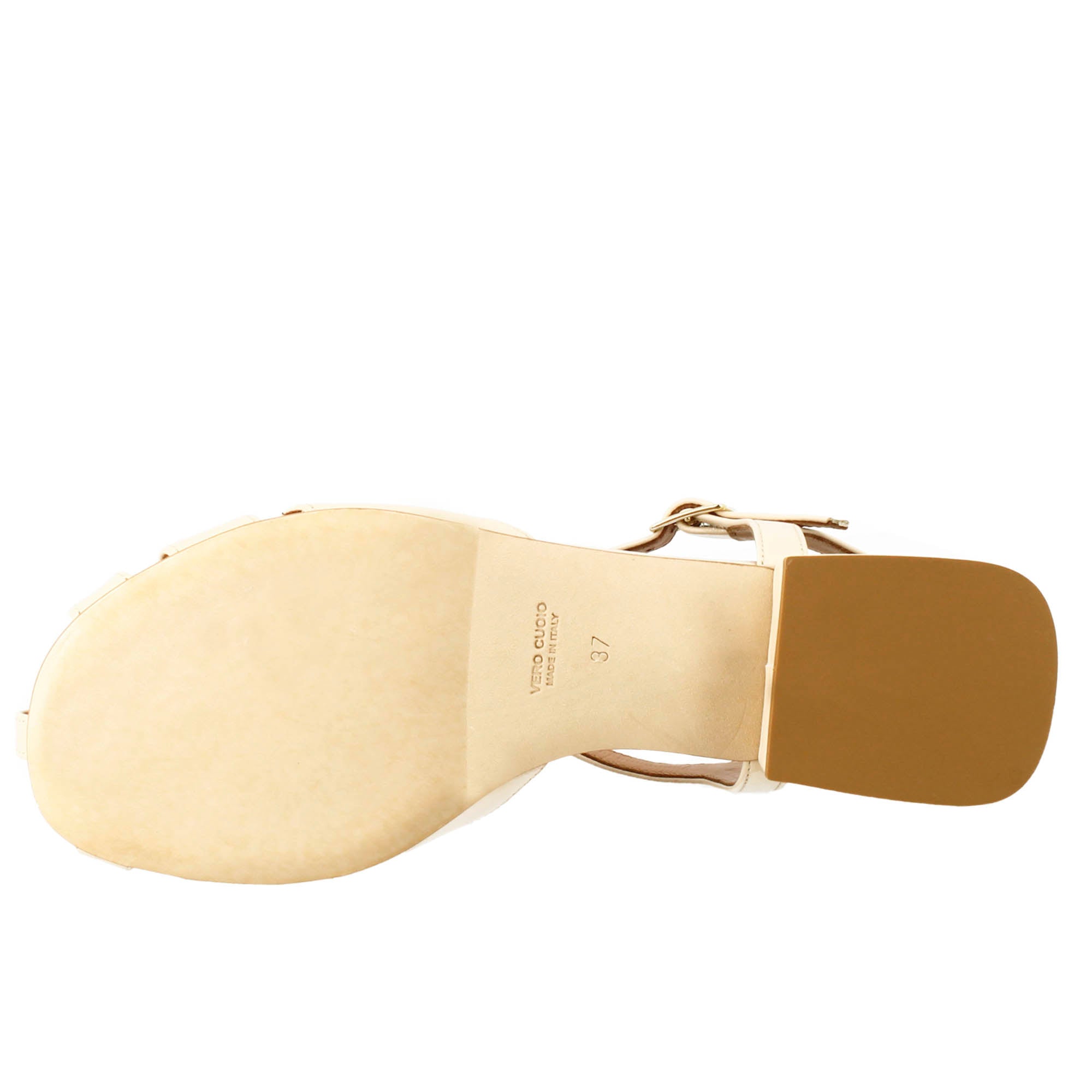 Leonardo Shoes sandalo donna pelle cipria gabbia