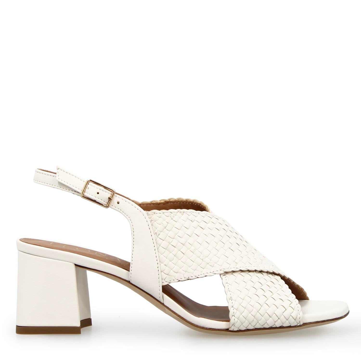 Leonardo Shoes Sandali Donna Demetra pelle bianca tacco 5 cm