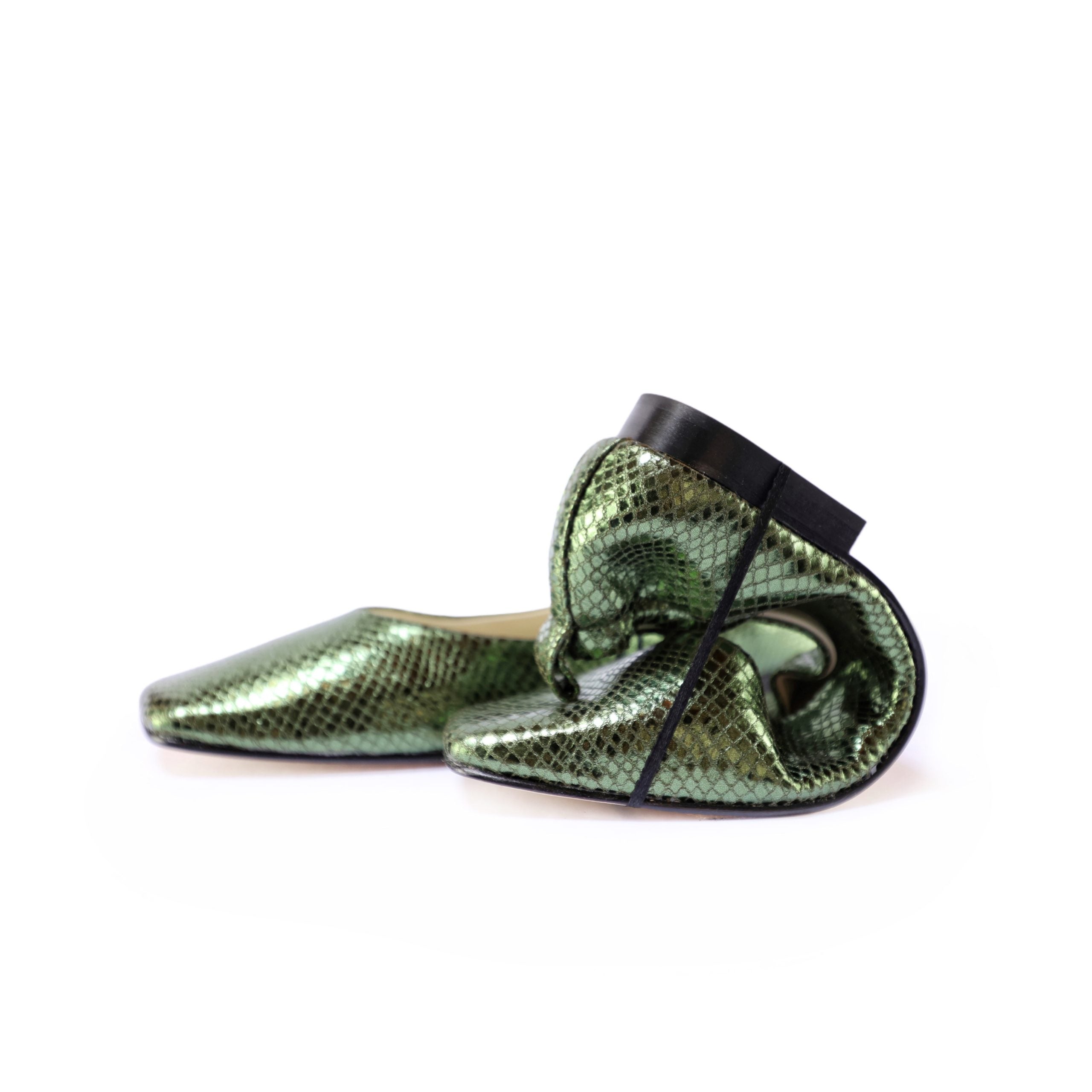 Ton Goût Zoe Ballerine Donna Verde Effetto Pitone