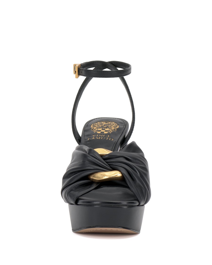 Vince Camuto Phebie sandali plateau tacco blocco anello oro