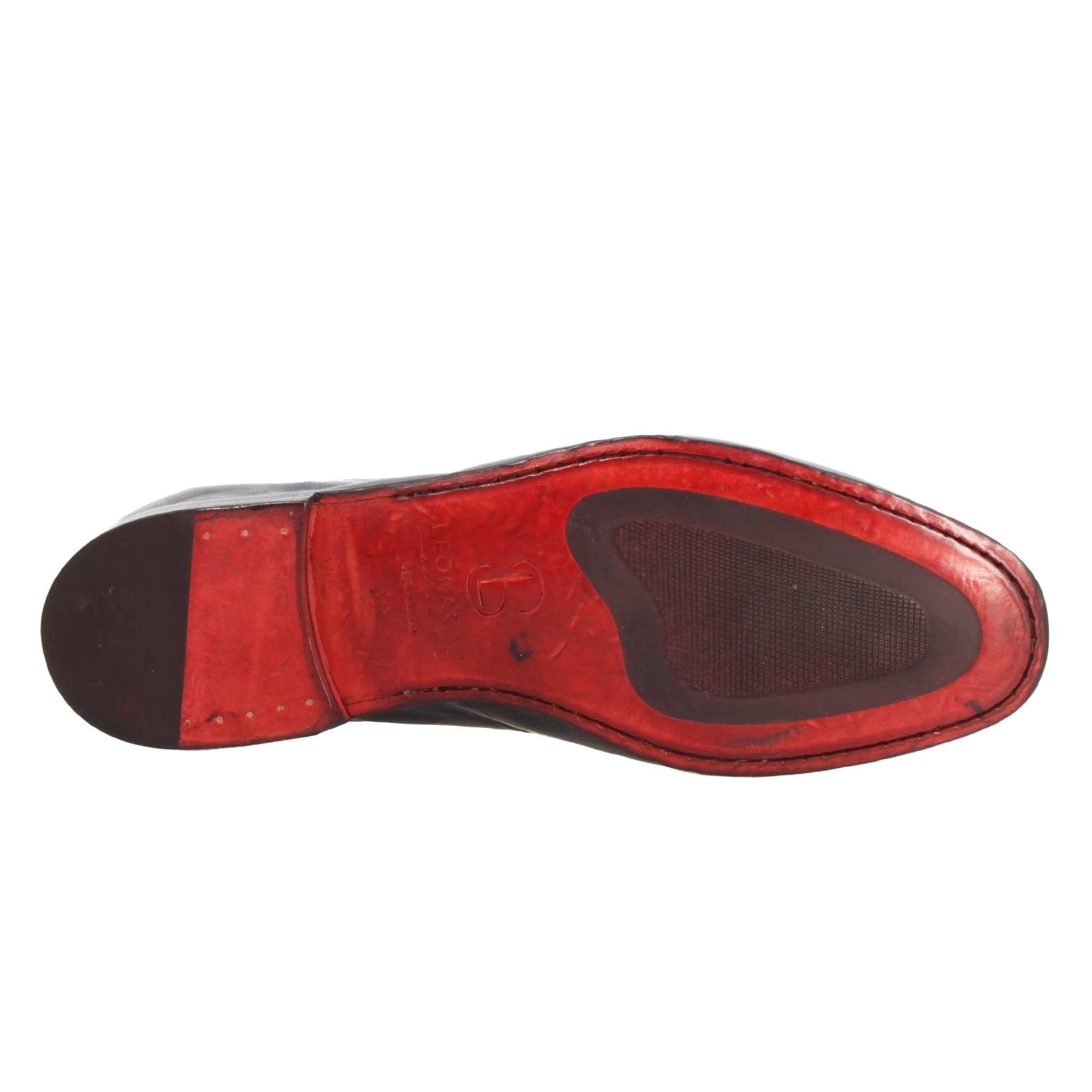 Leonardo Shoes Cavour Mocassino Uomo Pelle Blu con Nappine
