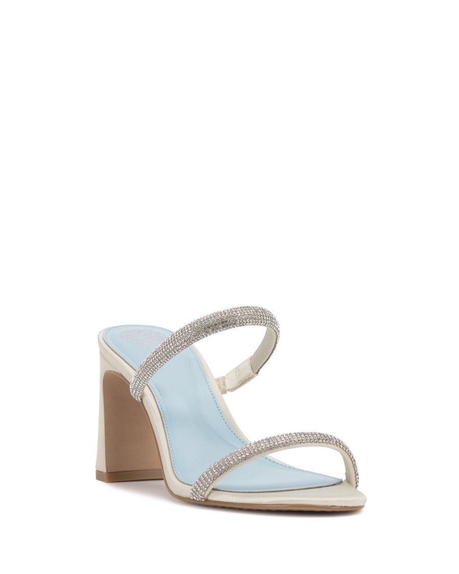 Vince Camuto Azarah Mules Donna Strass Tacco a Blocco