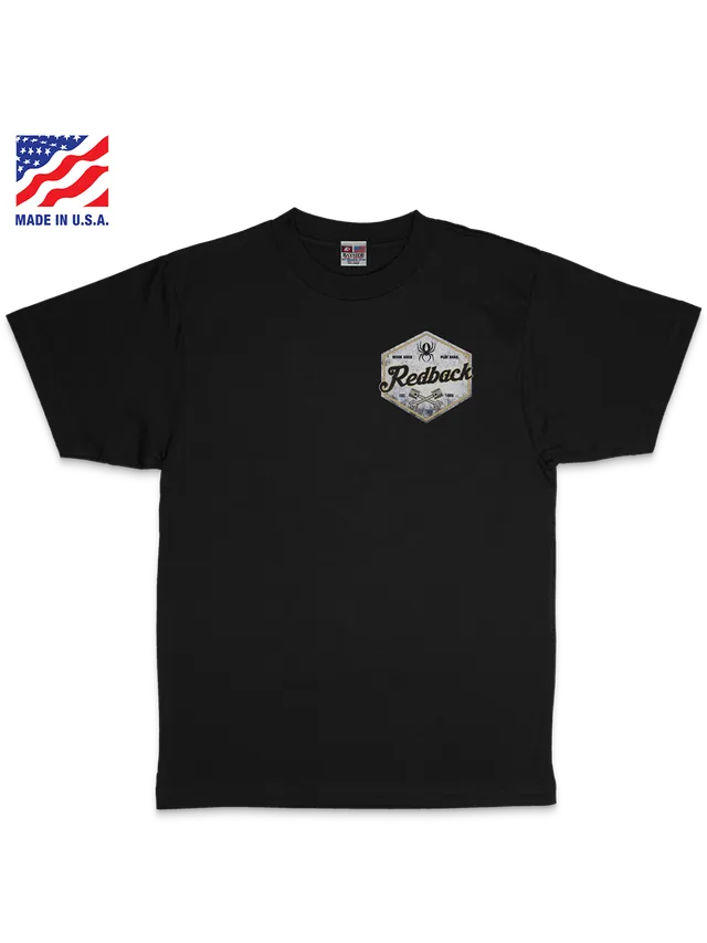 Redback Piston maglietta cotone nera girocollo