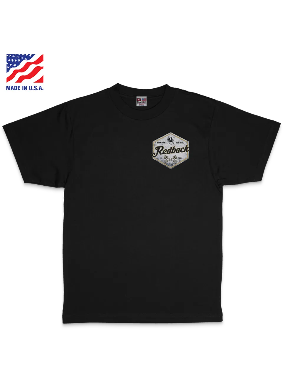 Redback Piston maglietta cotone nera girocollo