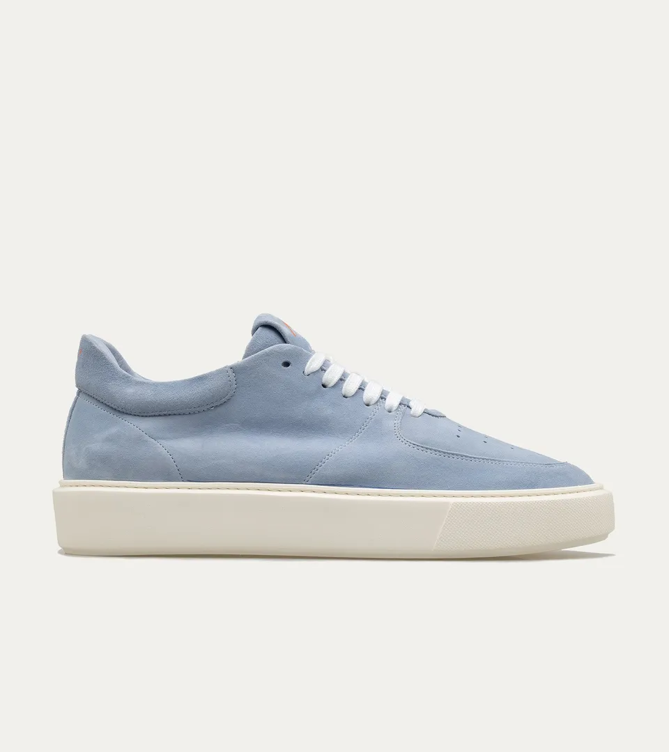 Ace Marks Kody Light Blue Suede Sneaker Uomo Camoscio Azzurro
