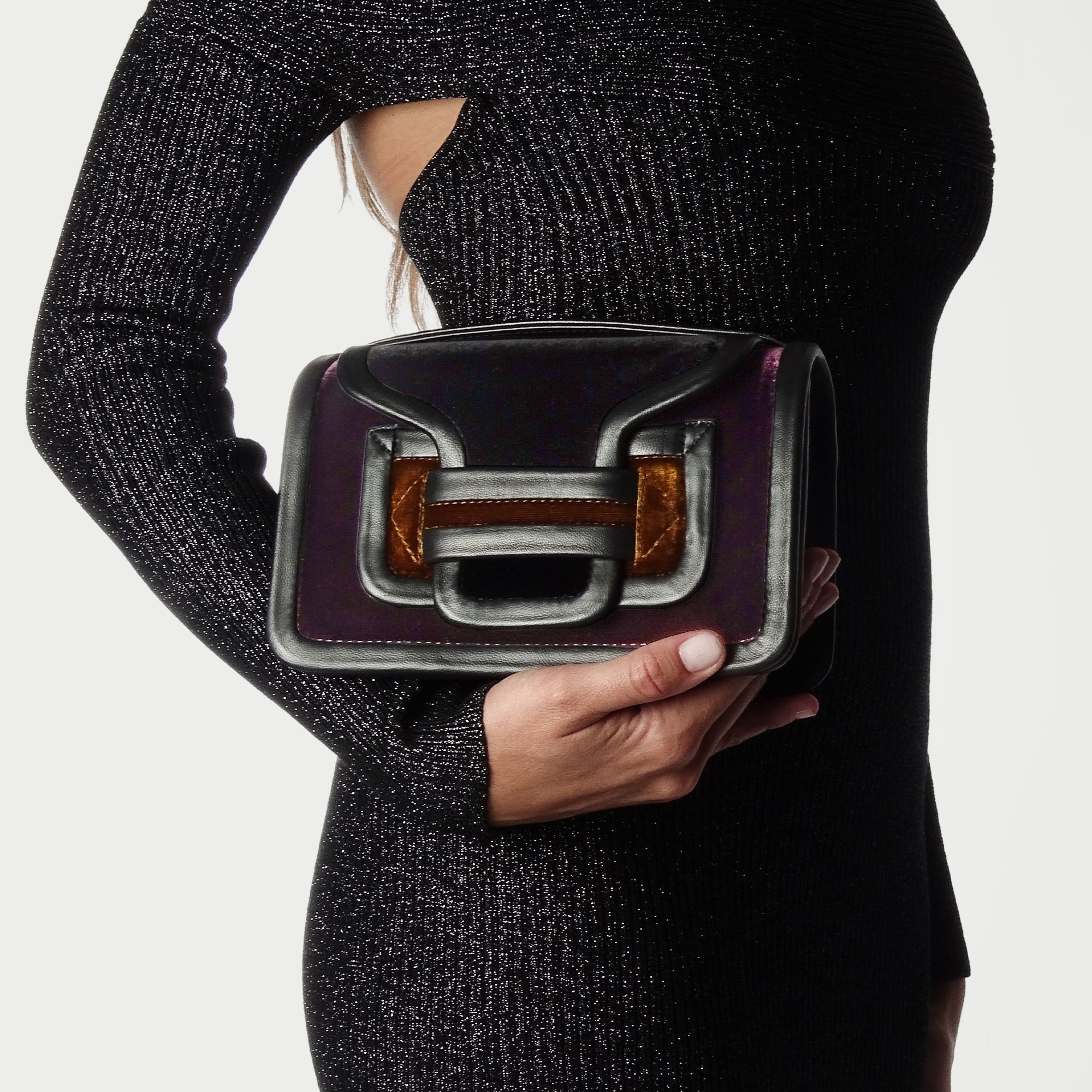 Pierre Hardy Alpha Alpha Handbag borsa a mano nera TU pelle