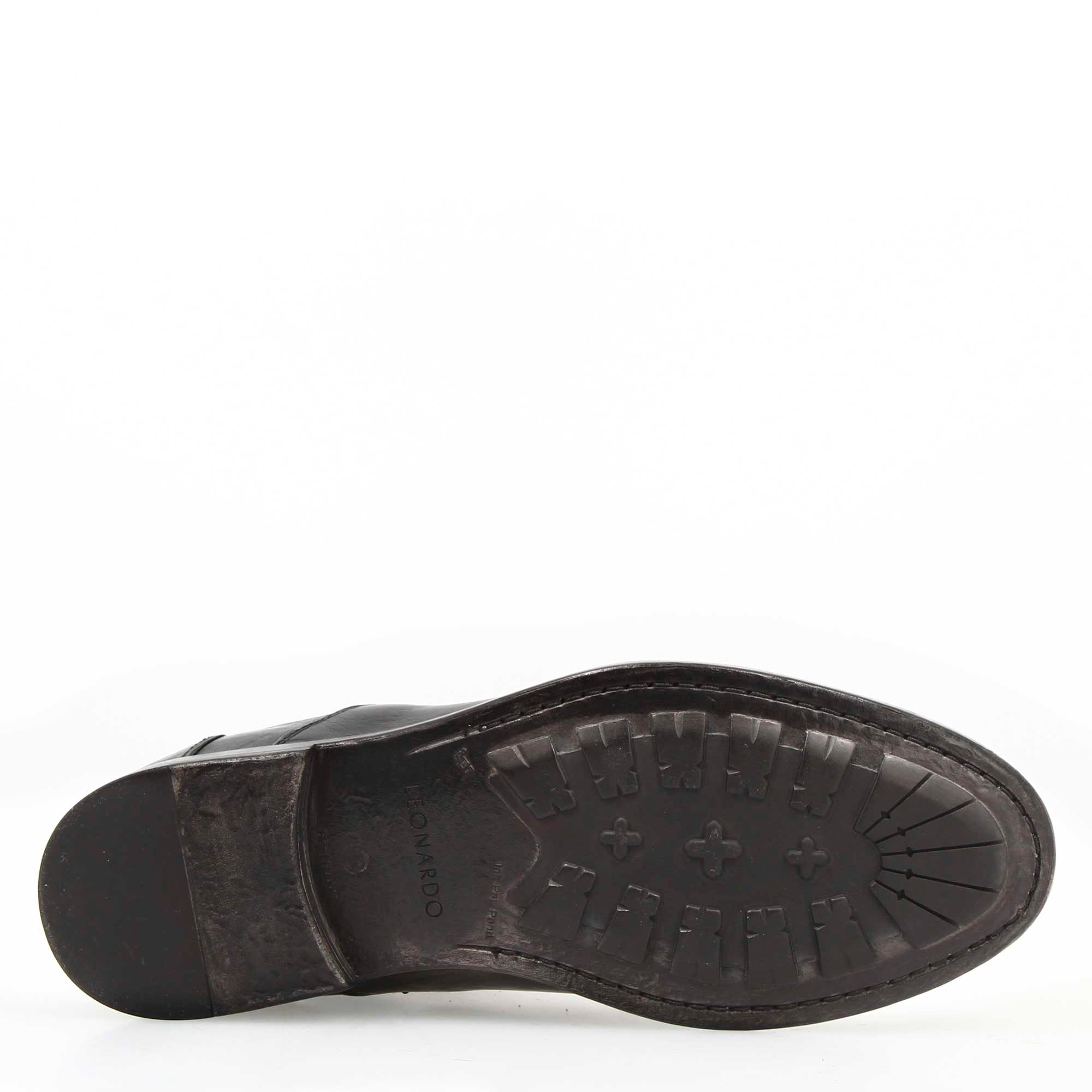 Leonardo Shoes Stivaletto Chelsea Dante Nero Buffalo