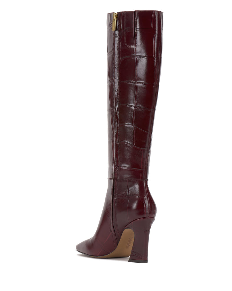 Vince Camuto Bennidy Stivale Alto Ginocchio Tacco Largo