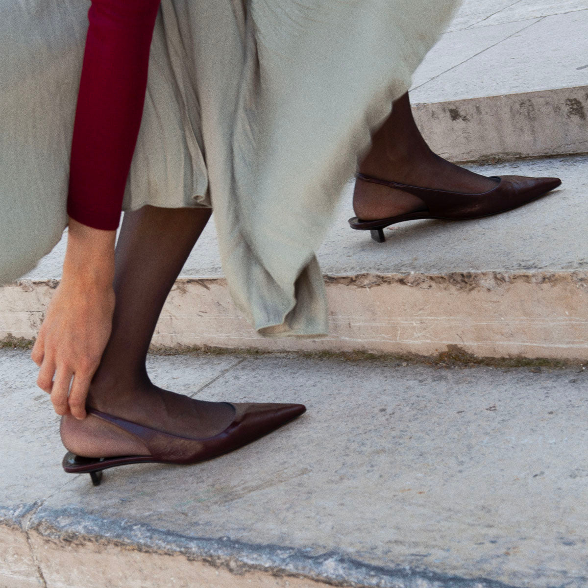 Pierre Hardy Stella slingback bordeaux tacco 25mm