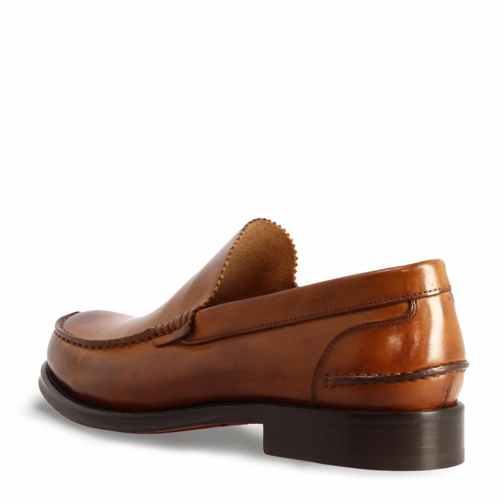 Leonardo Shoes Rialto mocassini uomo pelle marrone 43
