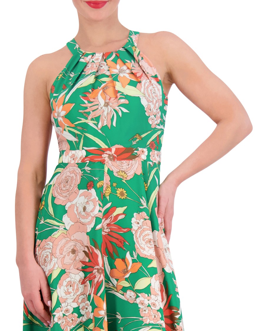 Vince Camuto Abito Floreale Orlo Fazzoletto Halter