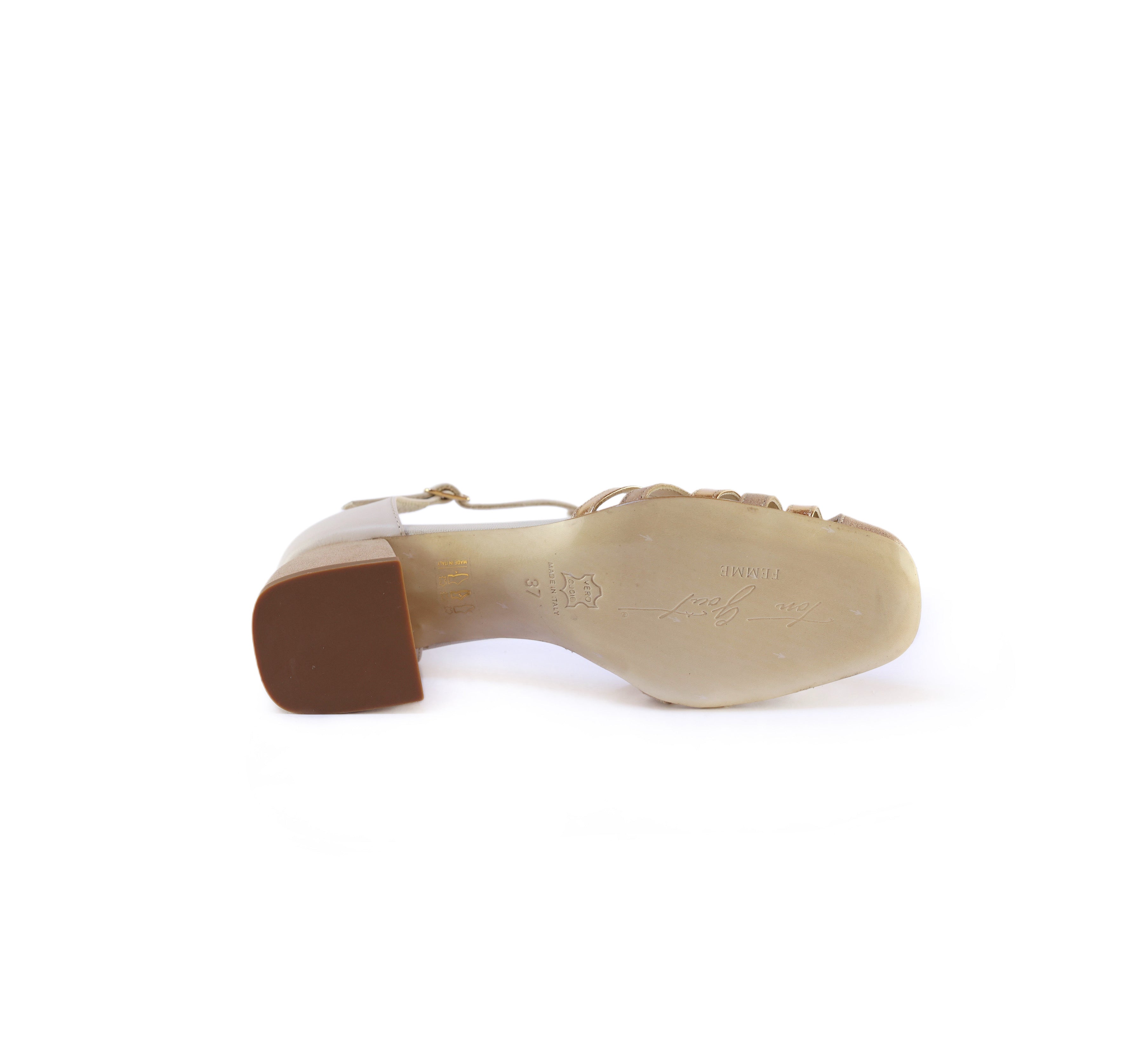 Ton Goût Mama sandali con tacco polvere laminati tacco 5 cm