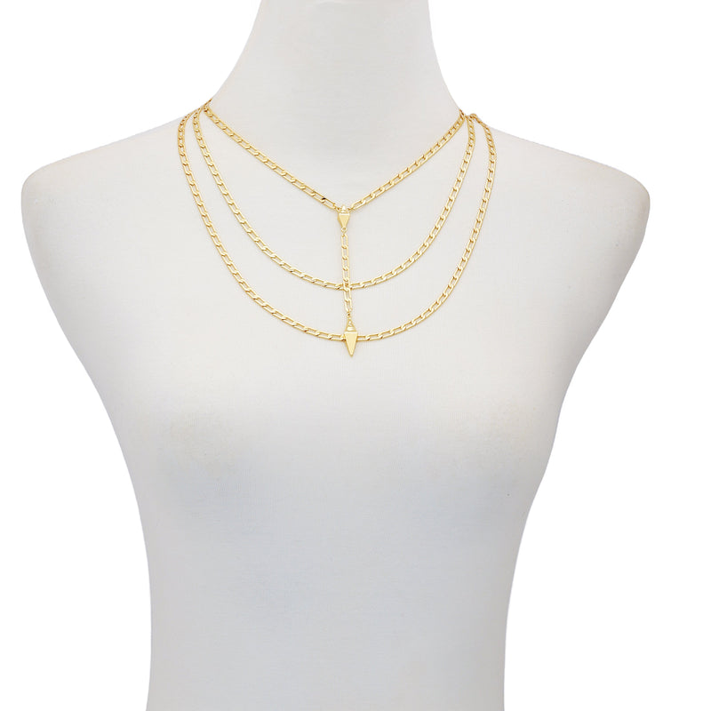 Vince Camuto set 3 collane catena oro ciondolo Y