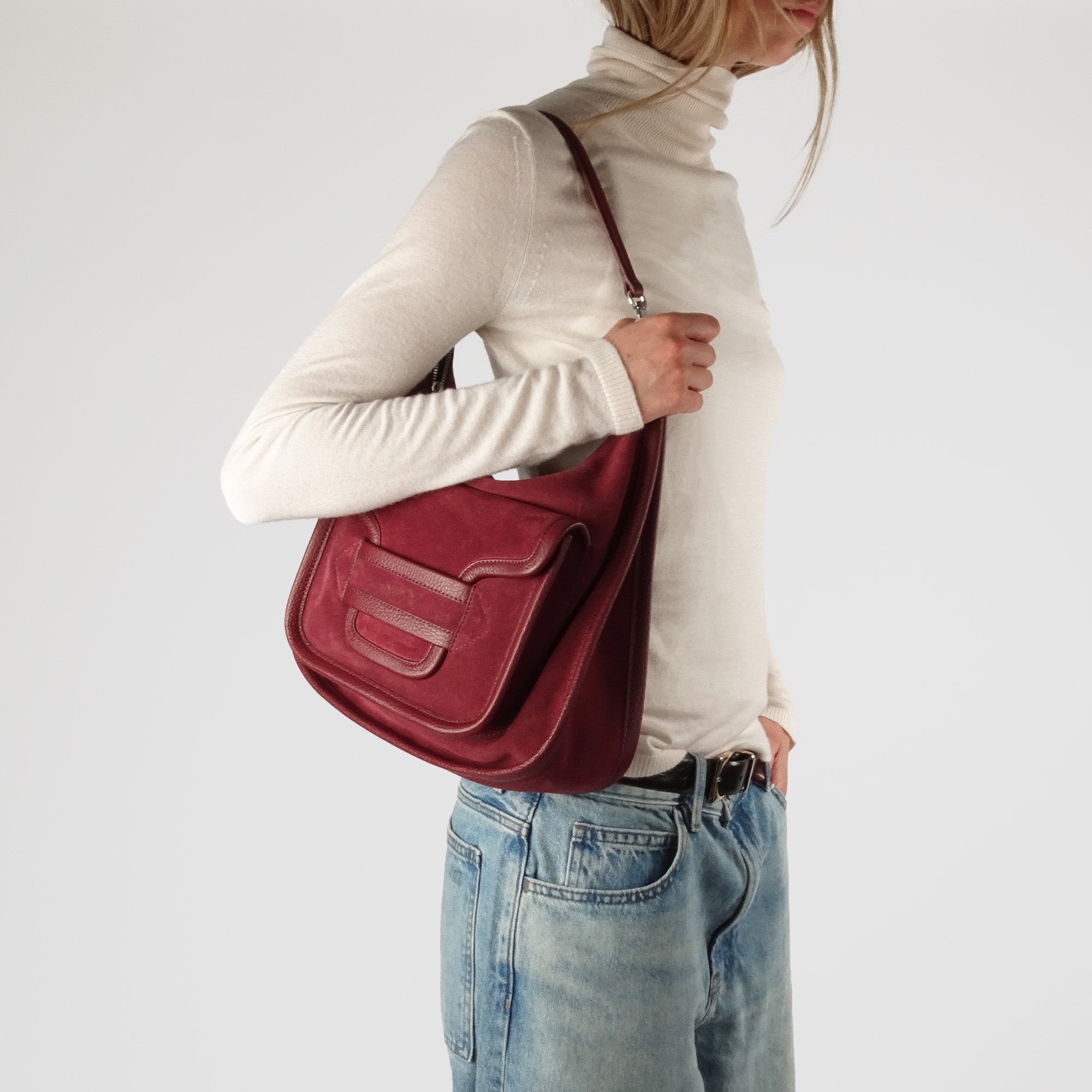 Pierre Hardy Alpha Day borsa maxi bordeaux spalla TU