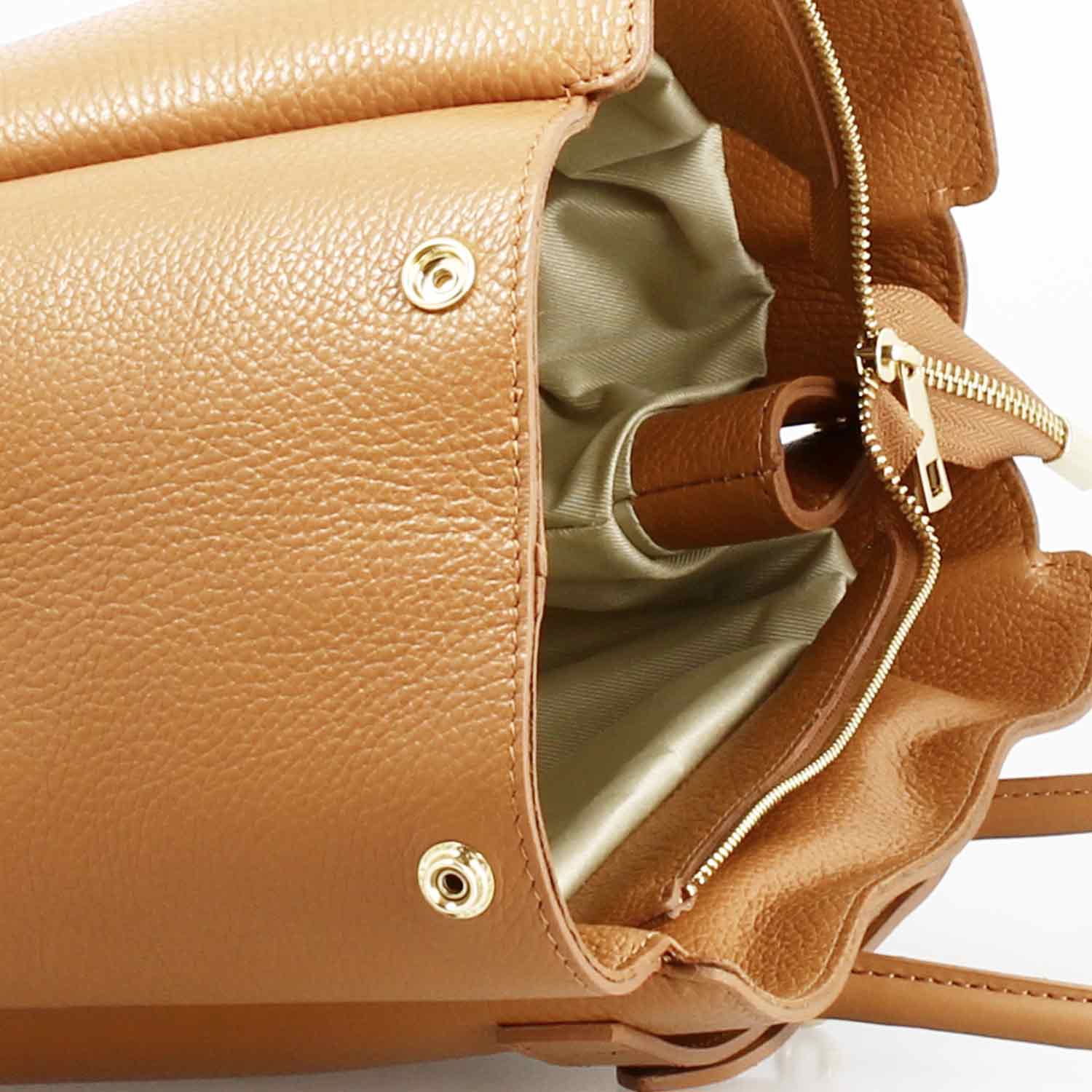 Leonardo Shoes Giulia borsa spalla pelle marrone chiaro