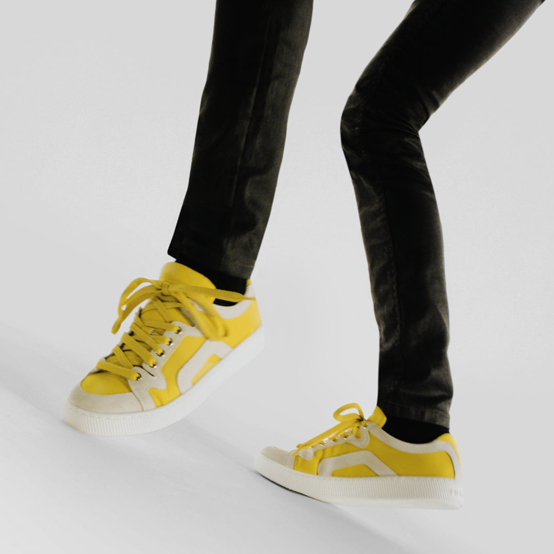Pierre Hardy Alpha AHX1 Sneakers uomo gialle pelle